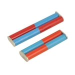 Cylindrical Bar Magnet, Pair, Chrome Steel